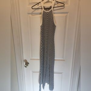 NWT Sage Black and White Striped Tank Dress